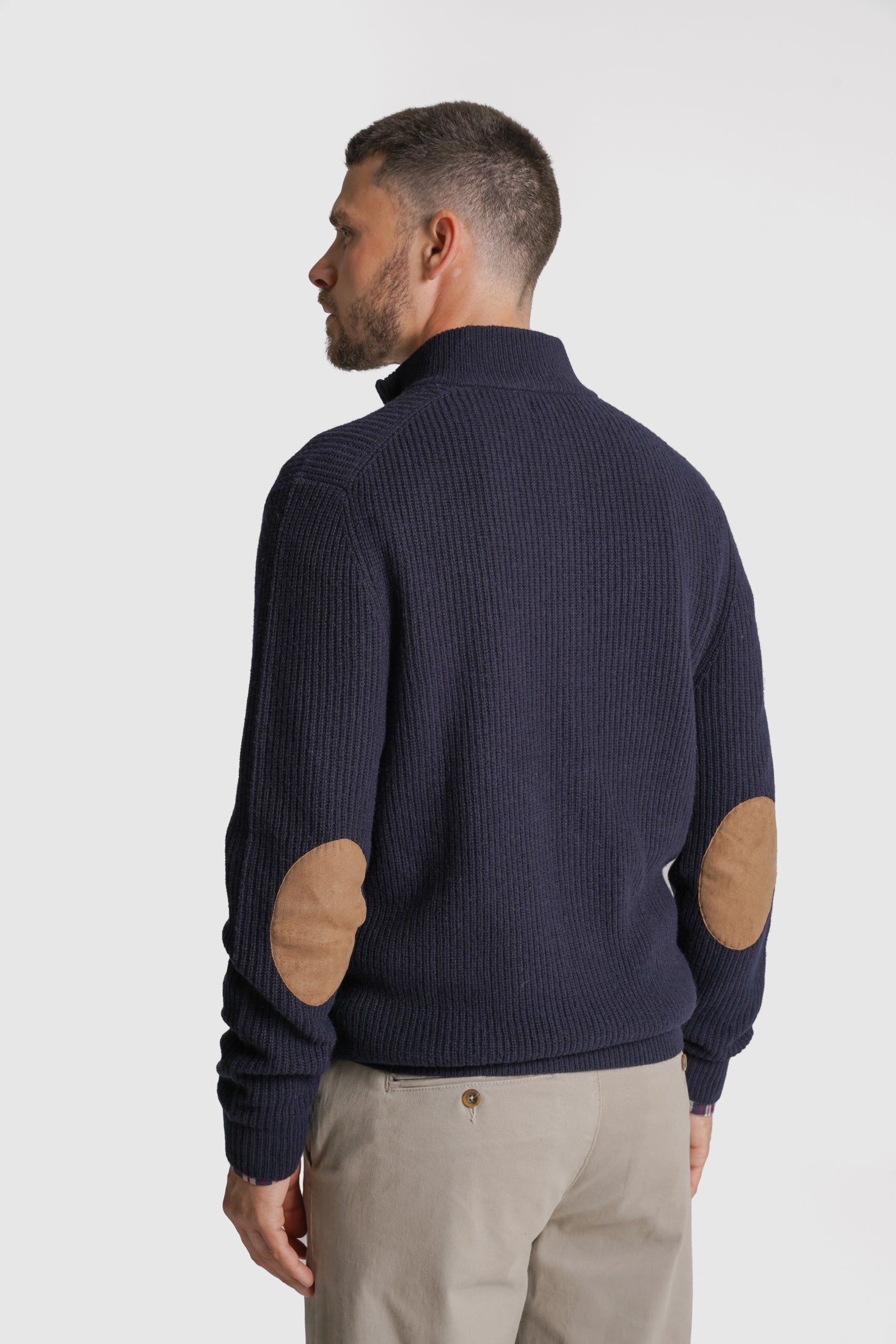 PULLOVER LÃ REGULAR FIT AZUL LISO MR. BLUE