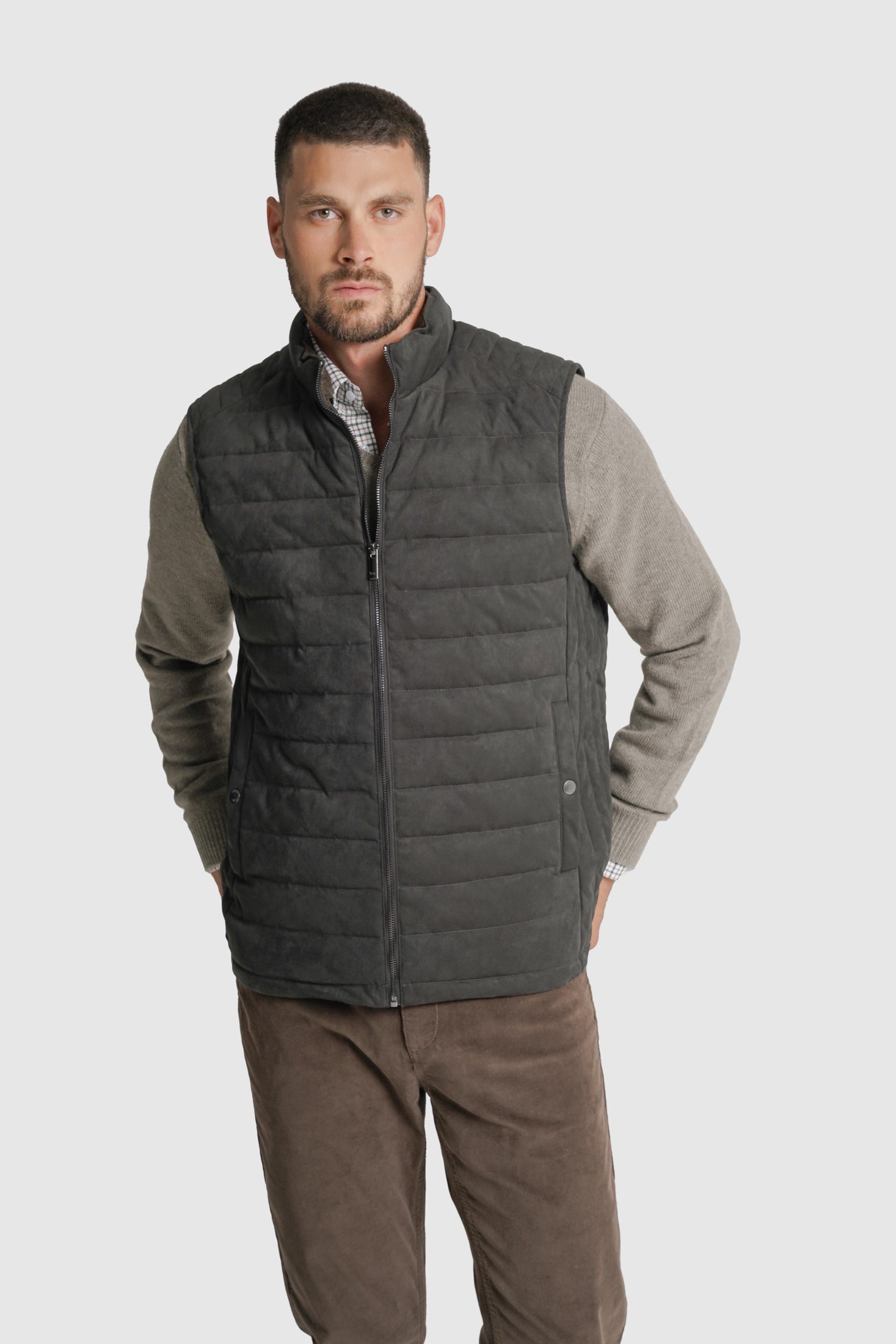 COLETE OUTROS REGULAR FIT VERDE LISO MR. BLUE