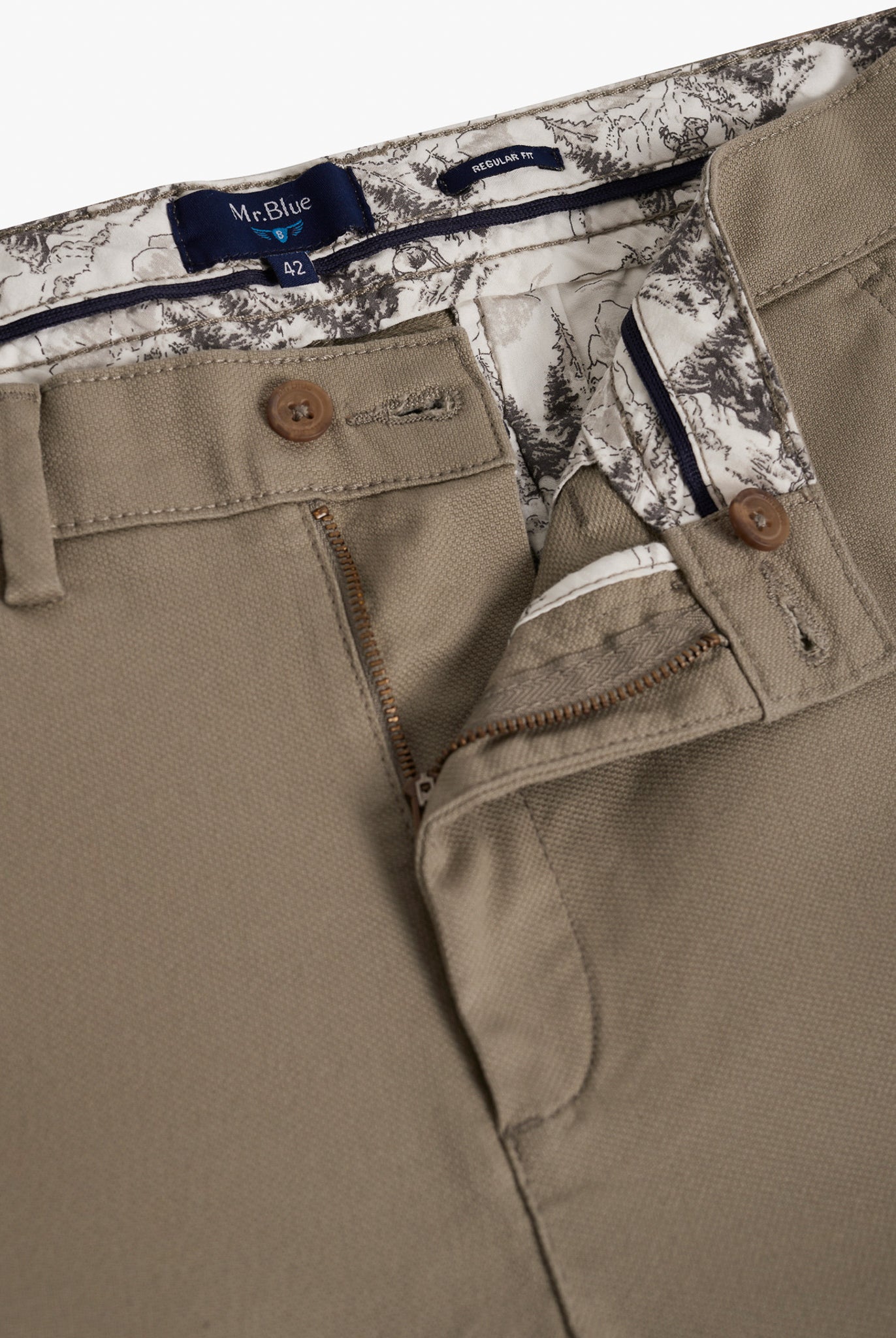 Calça Algodão Verdes Regular Fit Mr. Blue