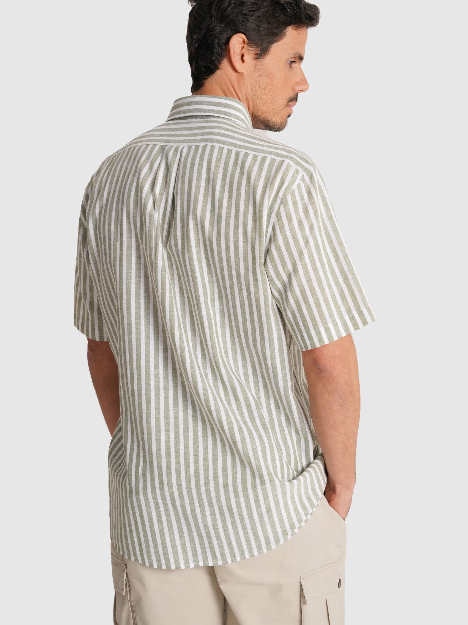 CAMISA VERDE MANGA CURTA REGULAR FIT MR. BLUE