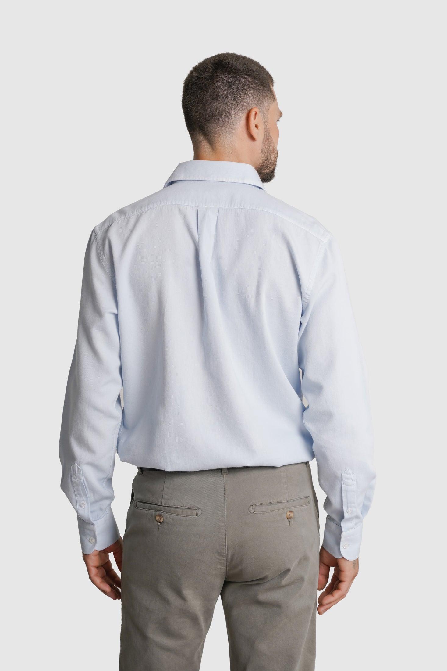 CAMISA ALGODÃO REGULAR FIT AZUL LISA MARK BELLUCCI