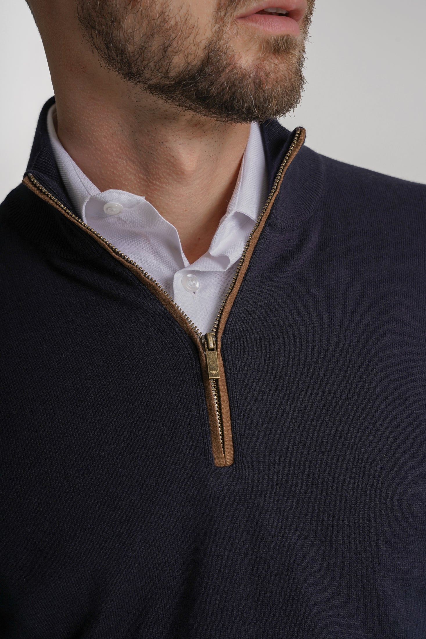 PULLOVER CAXEMIRA REGULAR FIT AZUL LISO MR. BLUE