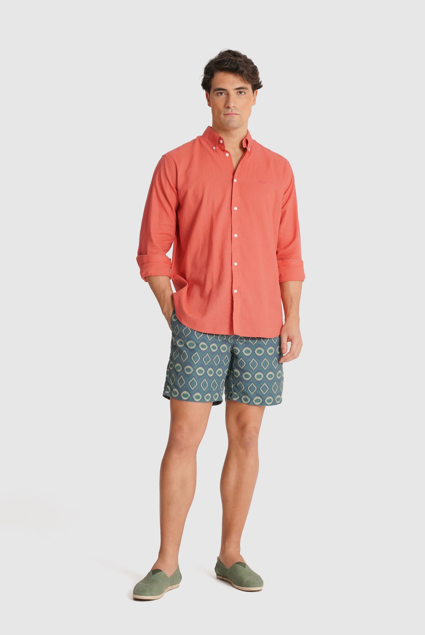 FATO BANHO CINZENTO REGULAR FIT MR. BLUE