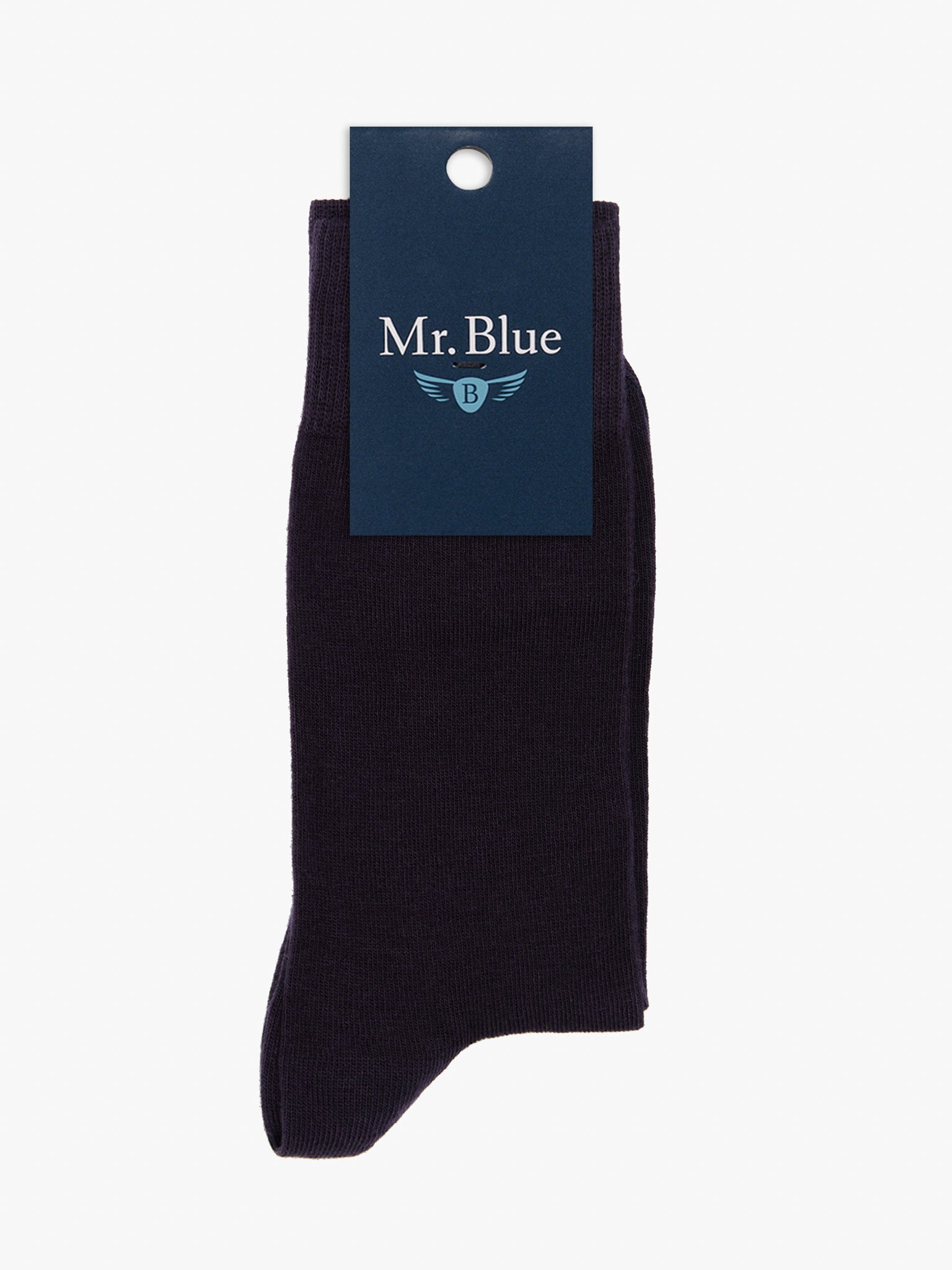 MEIAS ALGODÃO REGULAR FIT AZUIS LISAS MR. BLUE