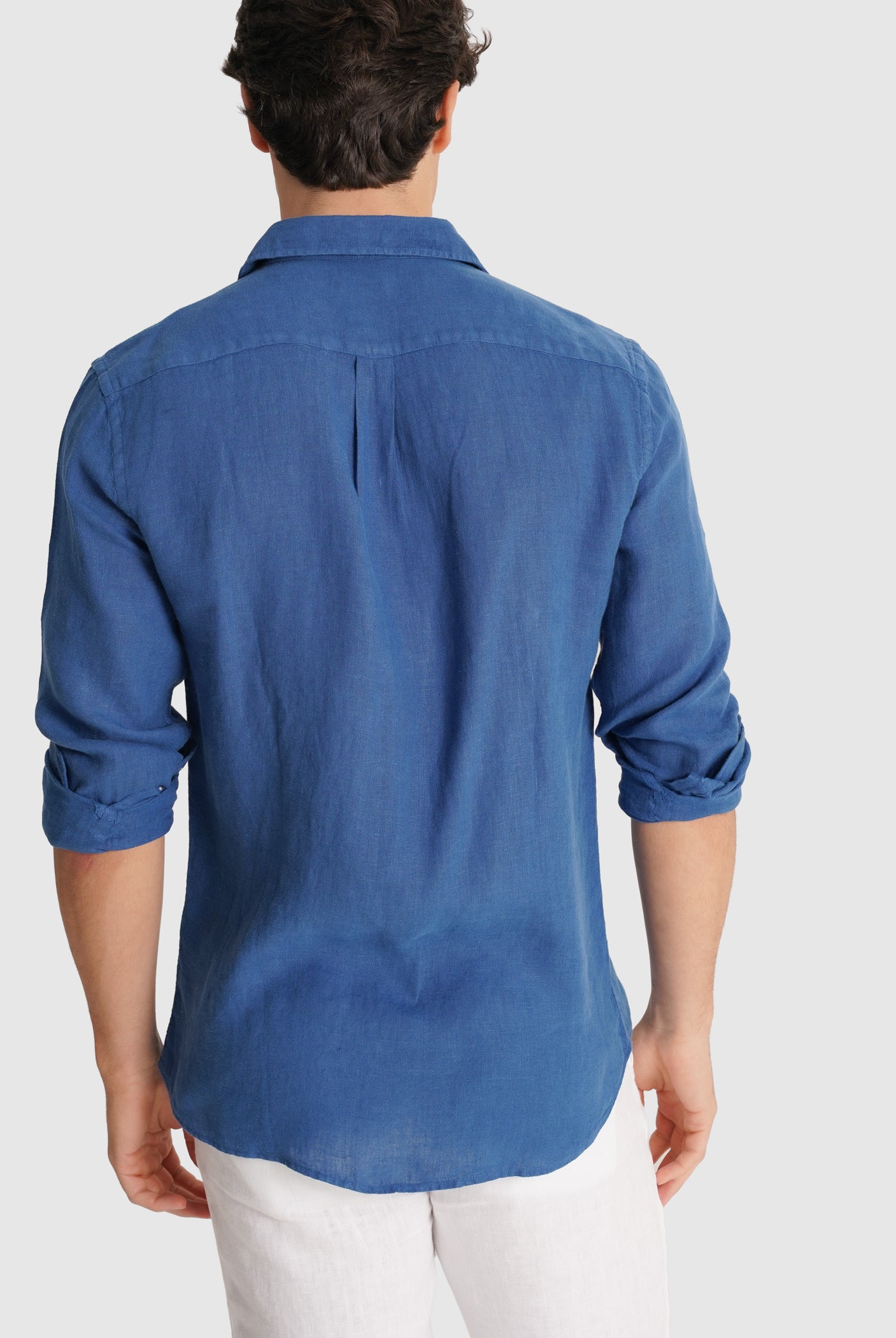 CAMISA AZUL MANGA COMPRIDA TAILORED FIT MARK BELLUCCI