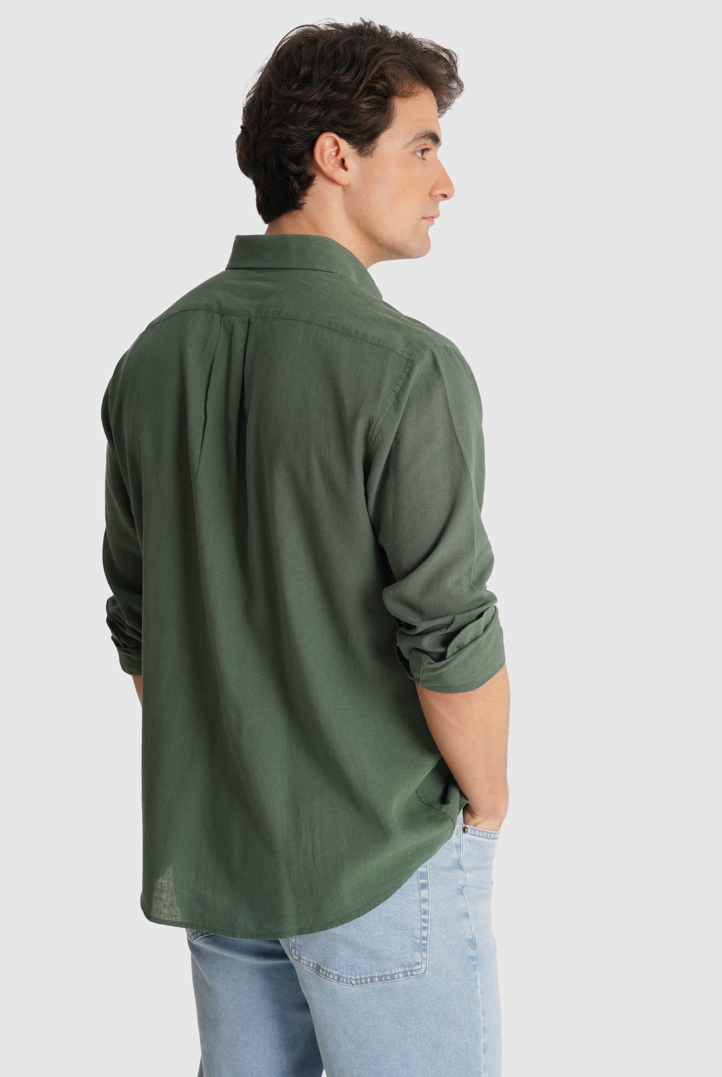 CAMISA VERDE MANGA COMPRIDA REGULAR FIT MR. BLUE
