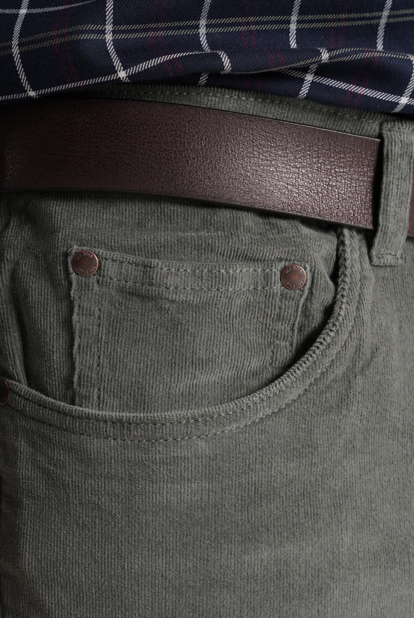 Calça Algodão Verdes Slim Fit Mr. Blue