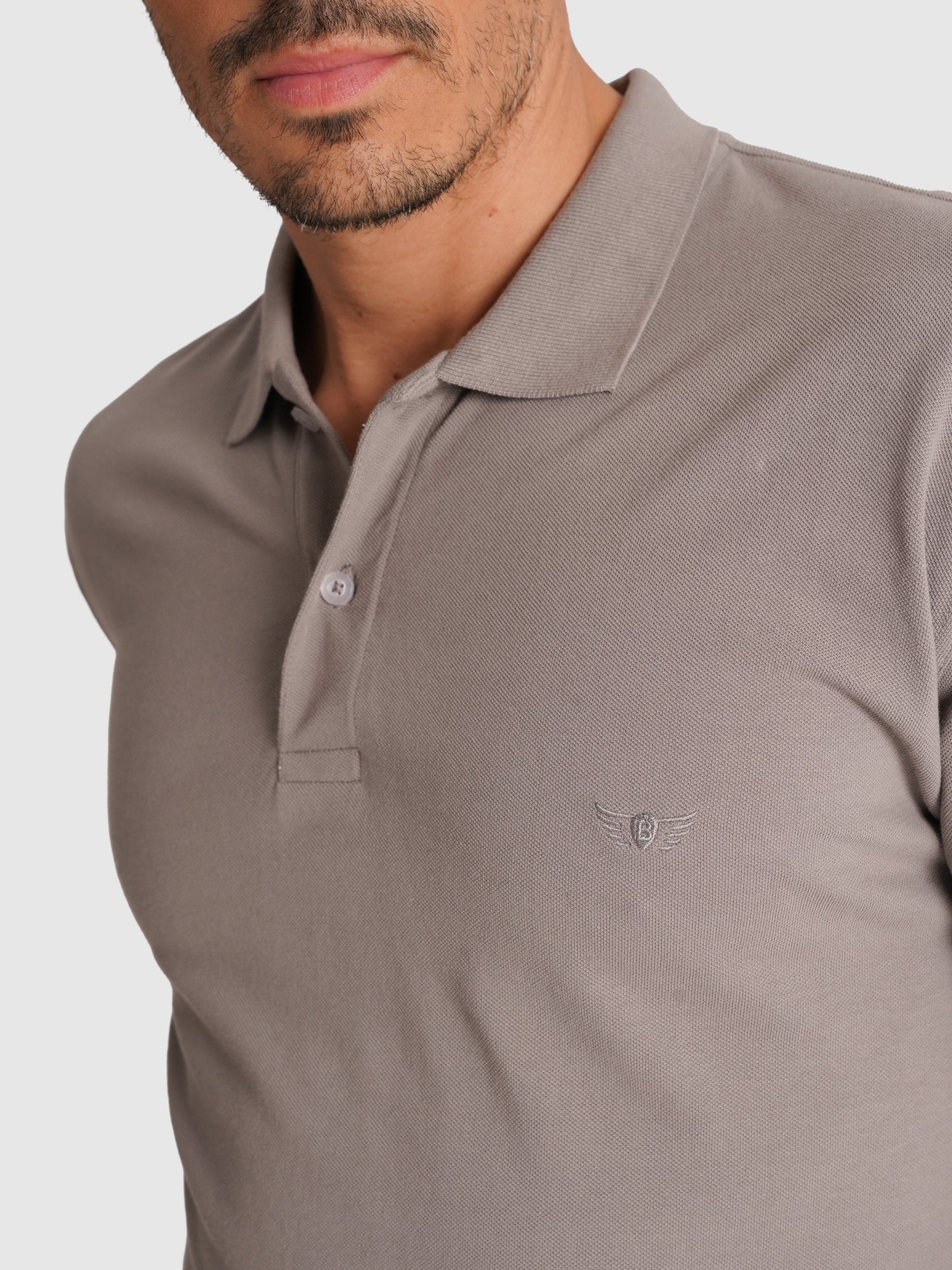 POLO PIQUET CINZENTO MANGA CURTA REGULAR FIT MR. BLUE