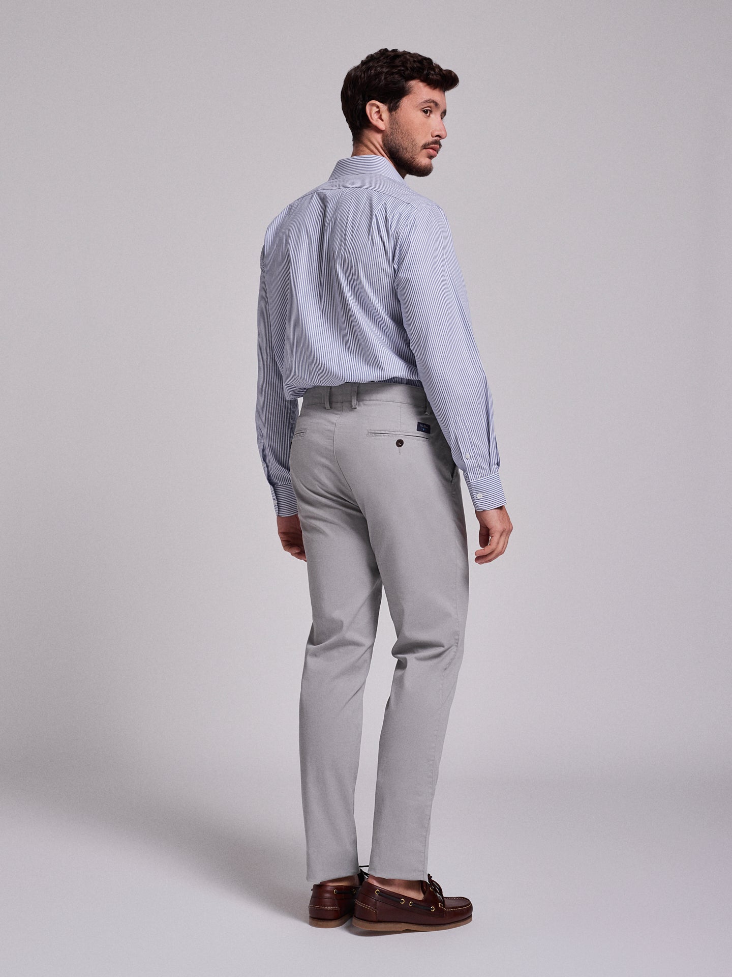 CALÇAS ALGODÃO CINZENTAS SLIM FIT MR. BLUE