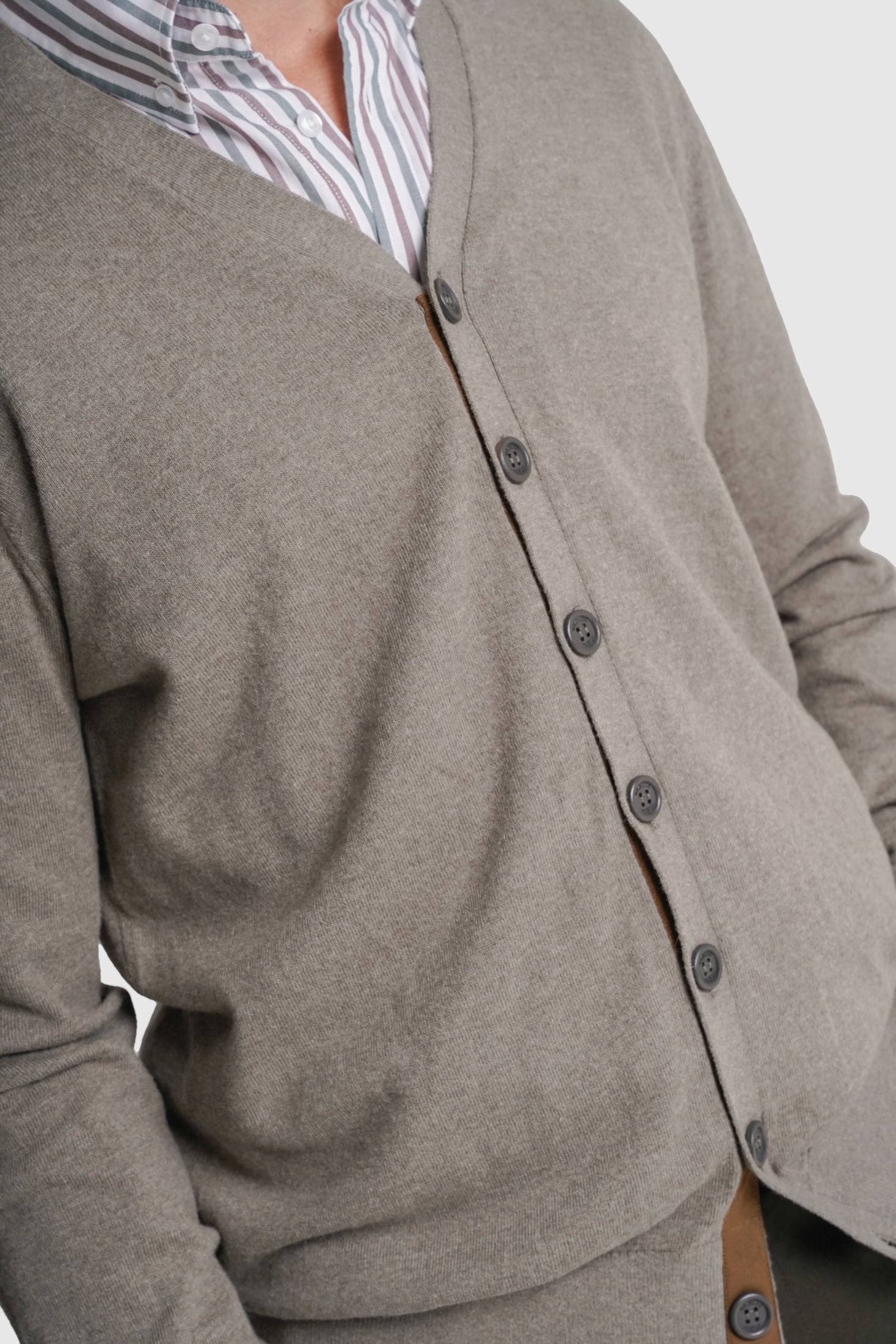 CARDIGAN LÃ REGULAR FIT VERDE LISO MR. BLUE