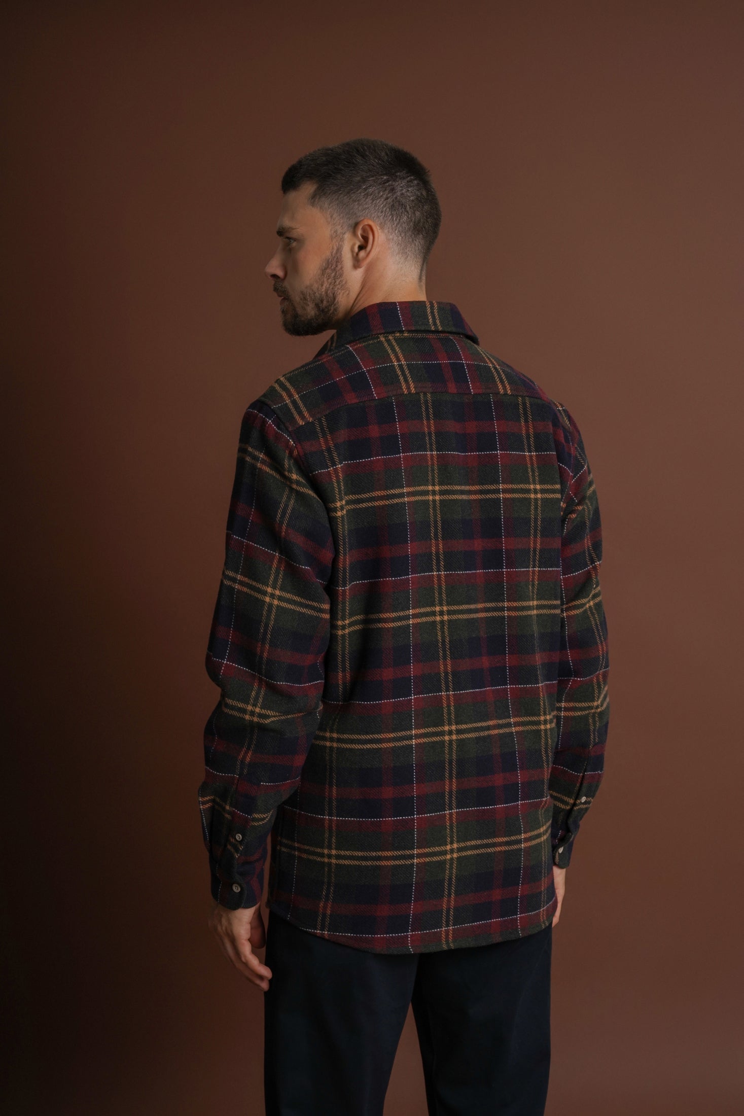 SOBRECAMISA LÃ REGULAR FIT AZUL QUADRADA MR. BLUE