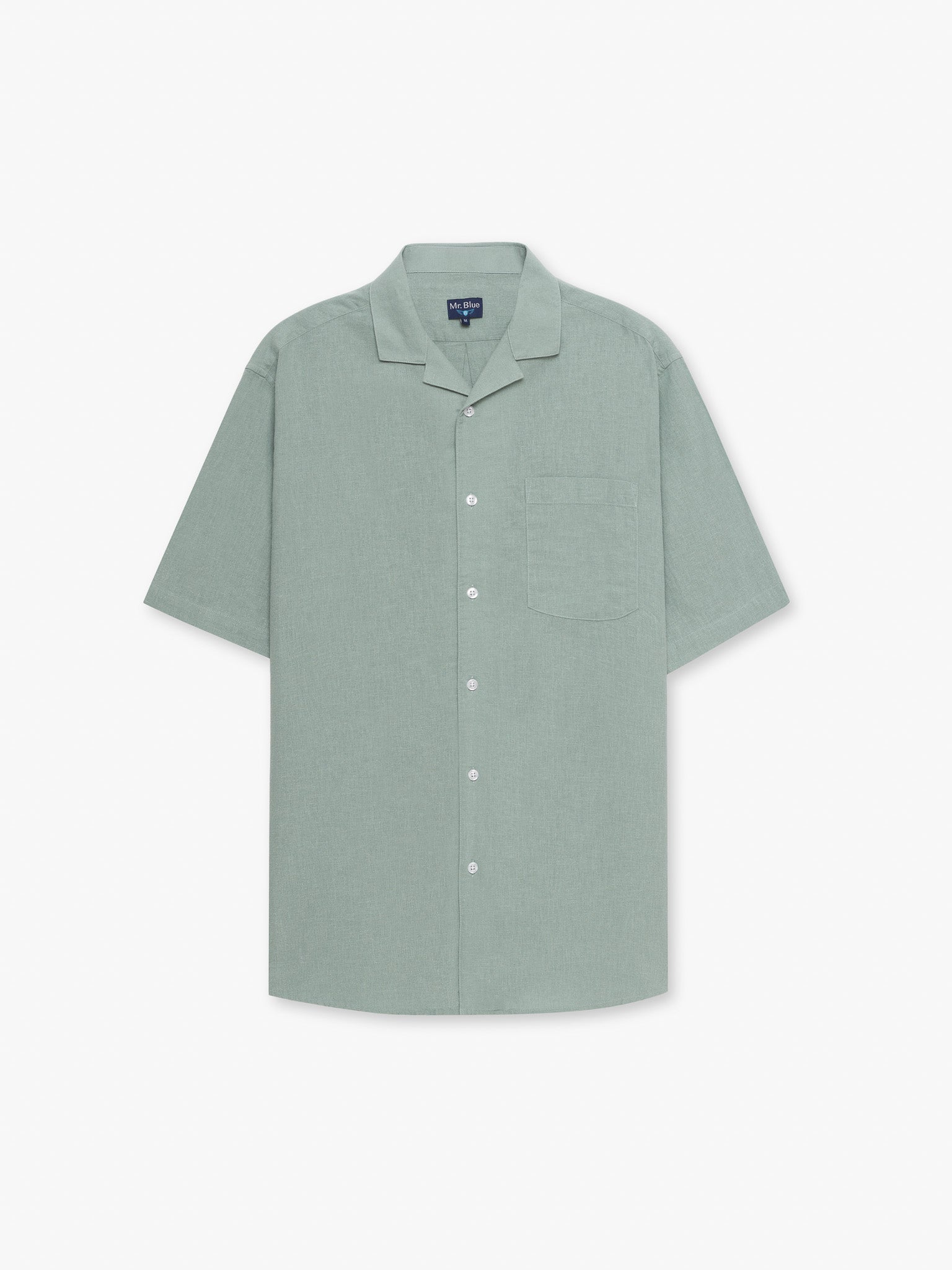 GREEN SHIRT SHORT SLEEVE REGULAR FIT MR. BLUE