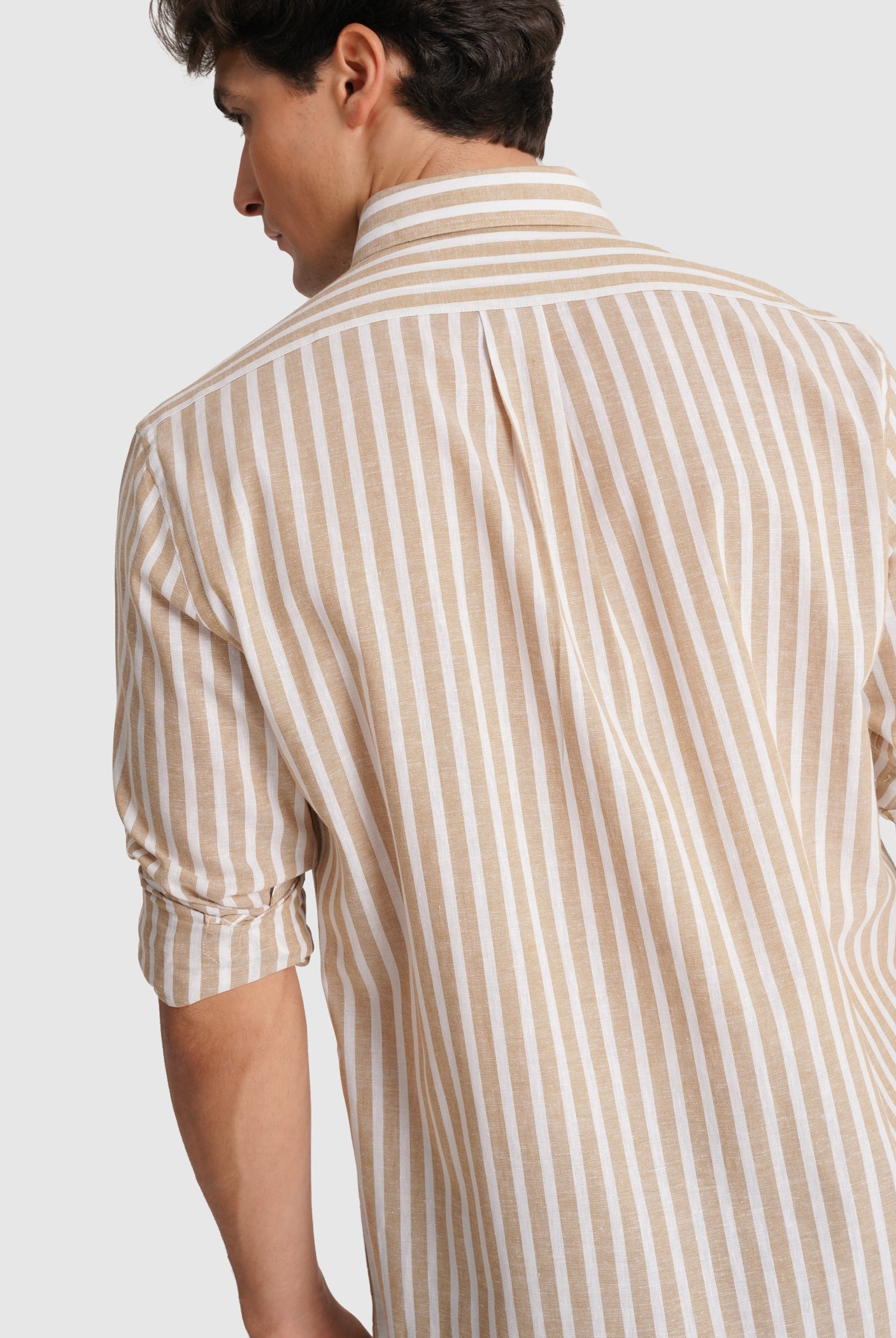 CAMISA BEGE MANGA COMPRIDA REGULAR FIT MR. BLUE