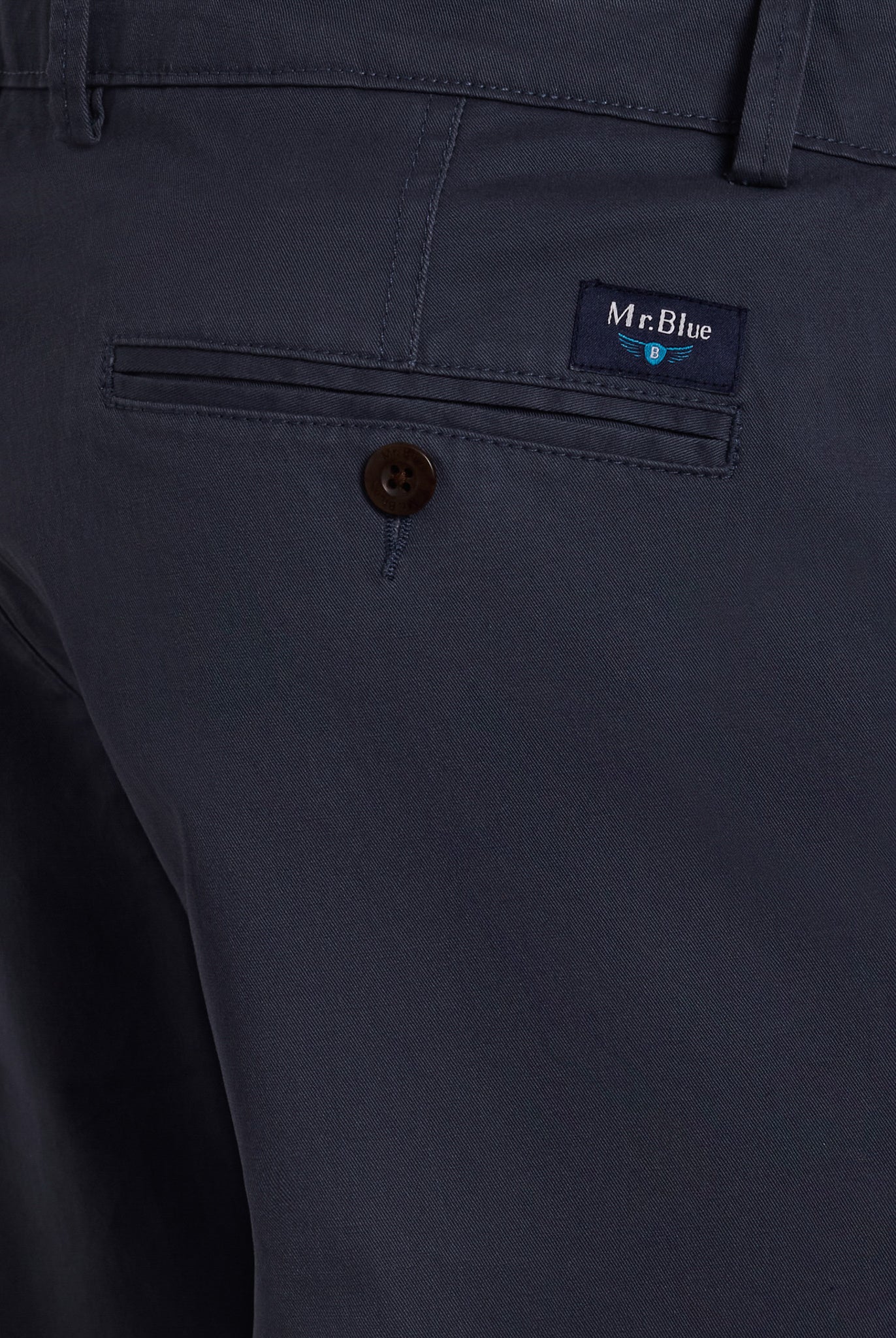 Calça Algodão Azuis Regular Fit Mr. Blue