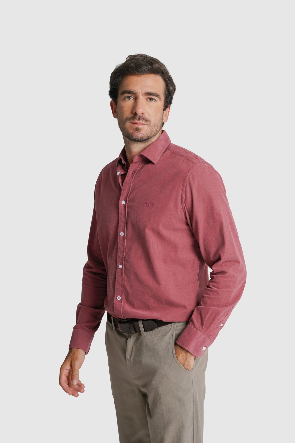 CAMISA BOMBAZINE TAILORED FIT ROSA LISA MR. BLUE