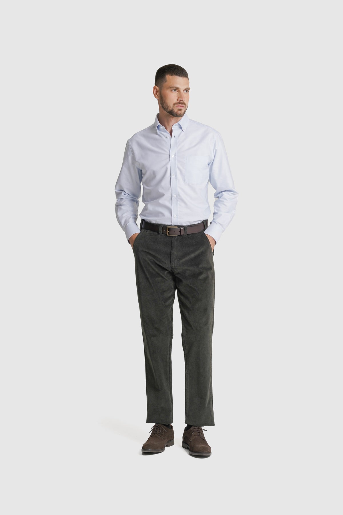 CALÇAS ALGODÃO CLASSIC FIT VERDES LISAS MR. BLUE