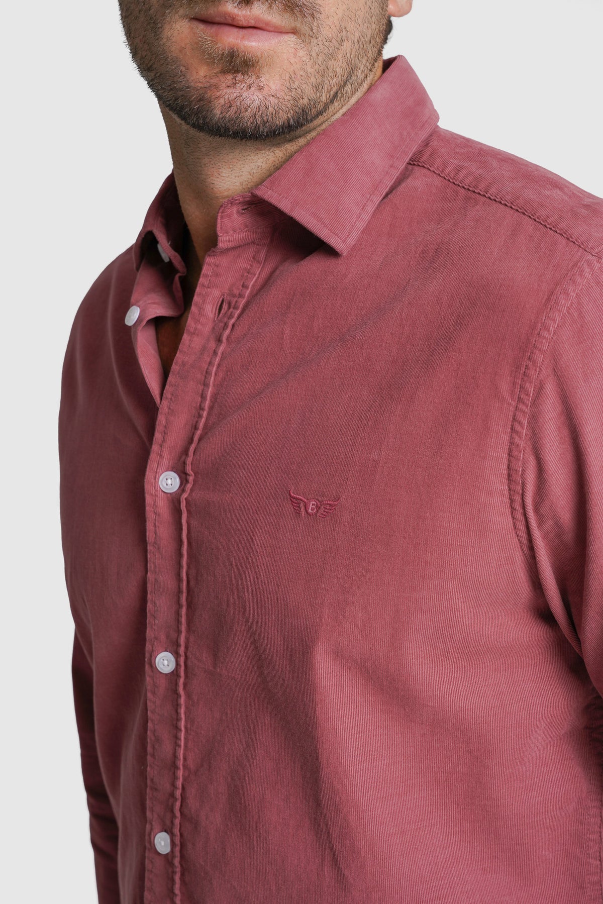 CAMISA BOMBAZINE TAILORED FIT ROSA LISA MR. BLUE