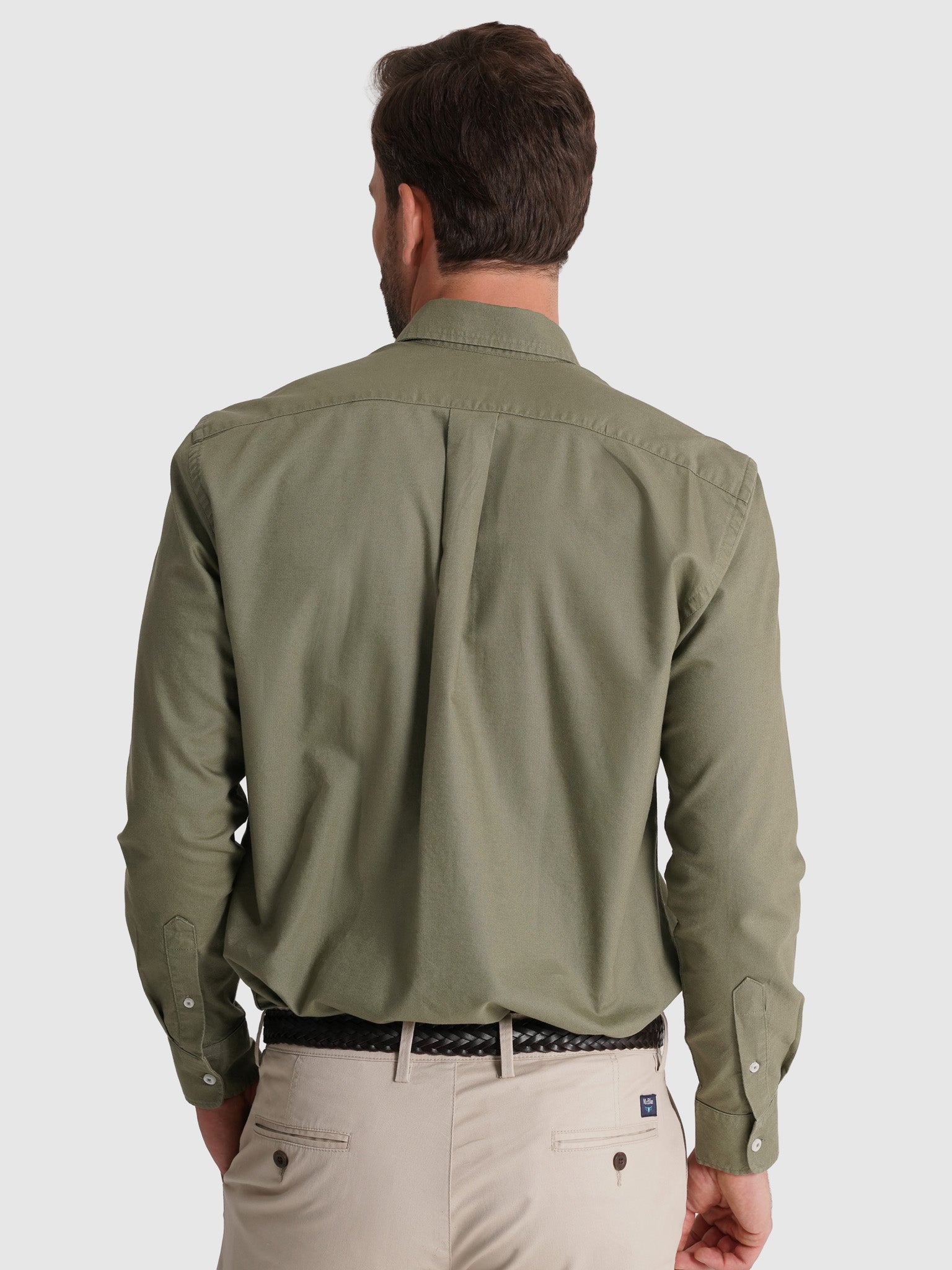 CAMISA ALGODÃO VERDE MANGA COMPRIDA REGULAR FIT MR. BLUE