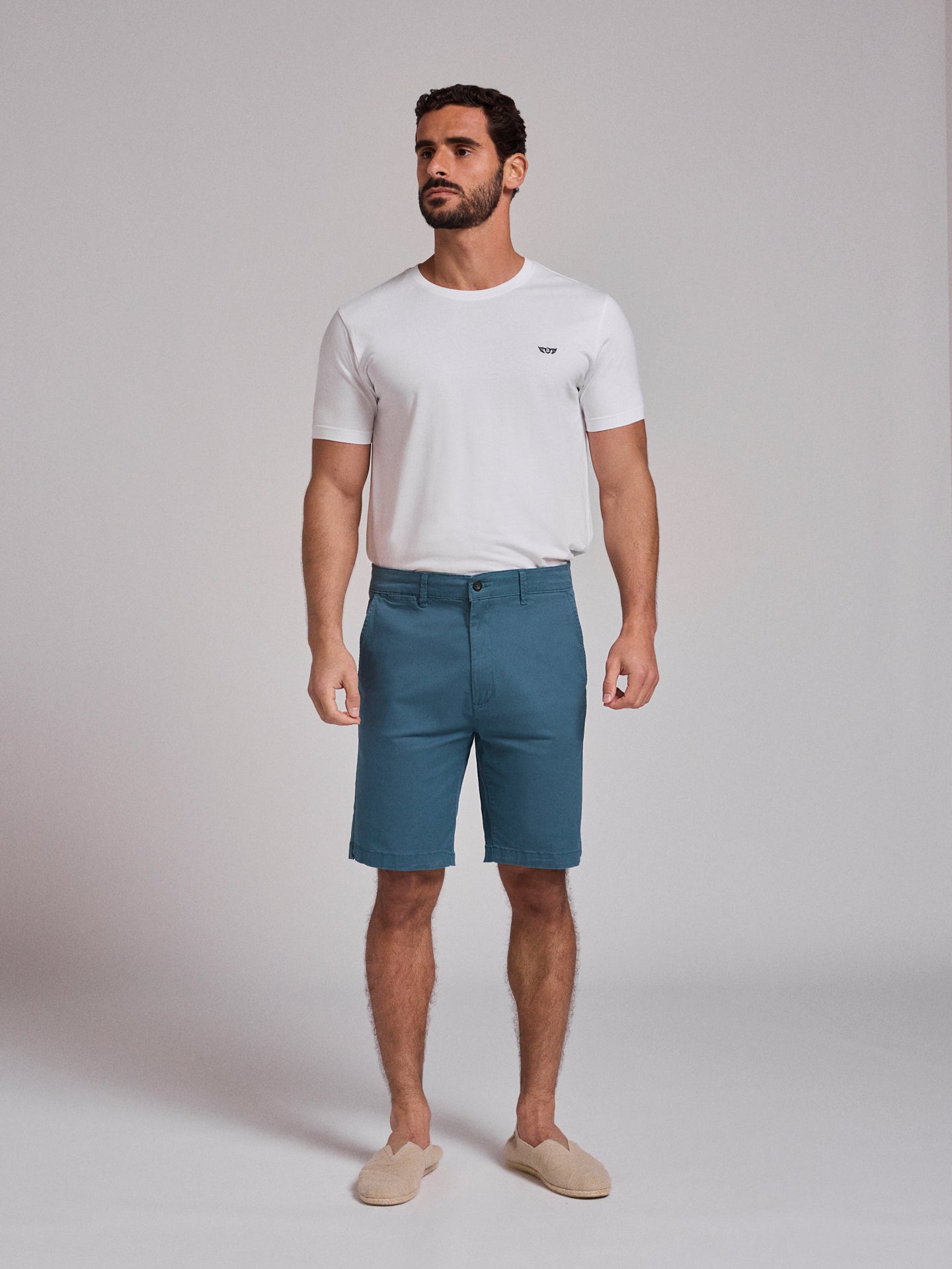GREEN COTTON BERMUDA REGULAR FIT MR. BLUE
