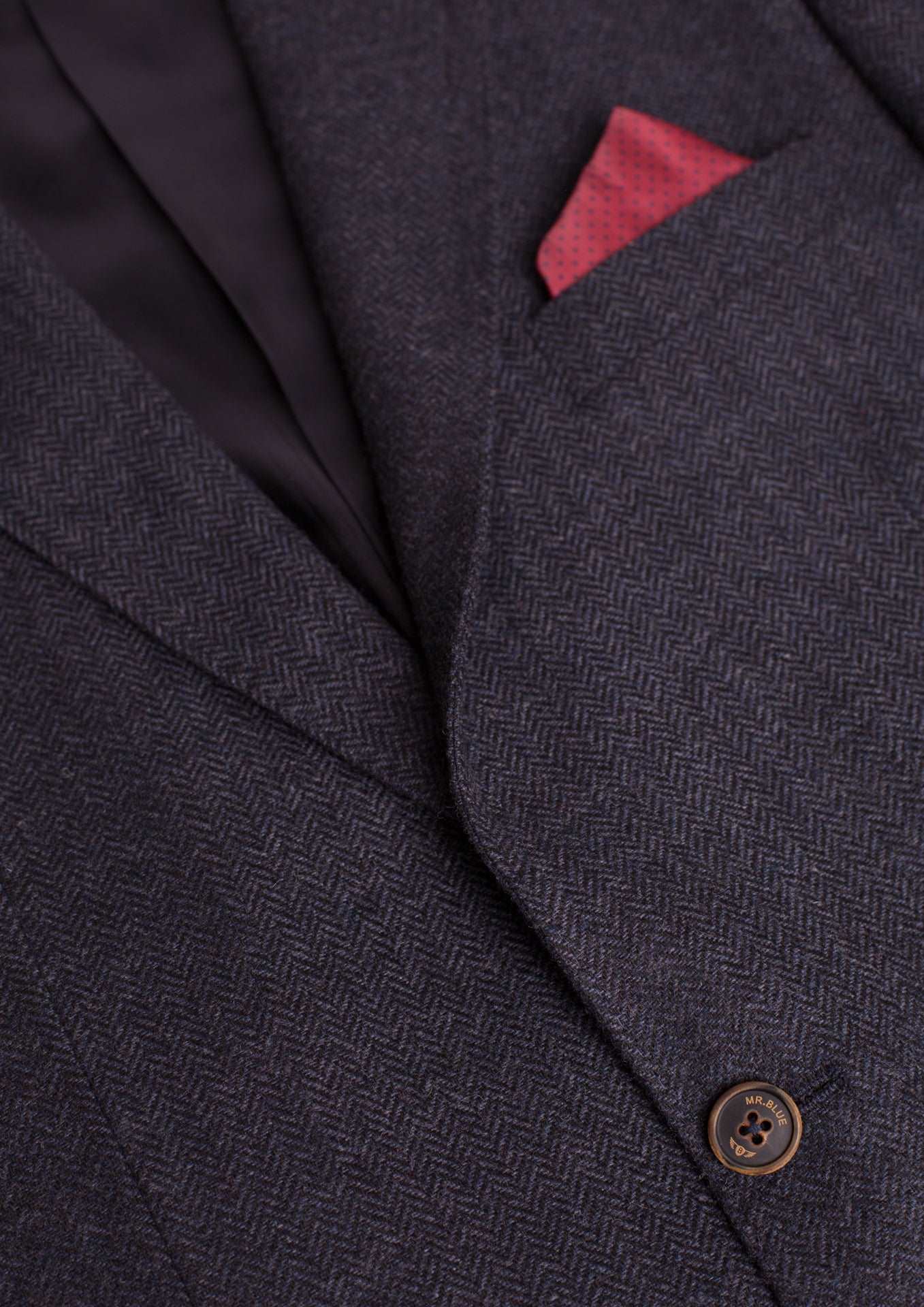 Blazer ClÃ¡ssico Tweed de lÃ£ Mr. Blue