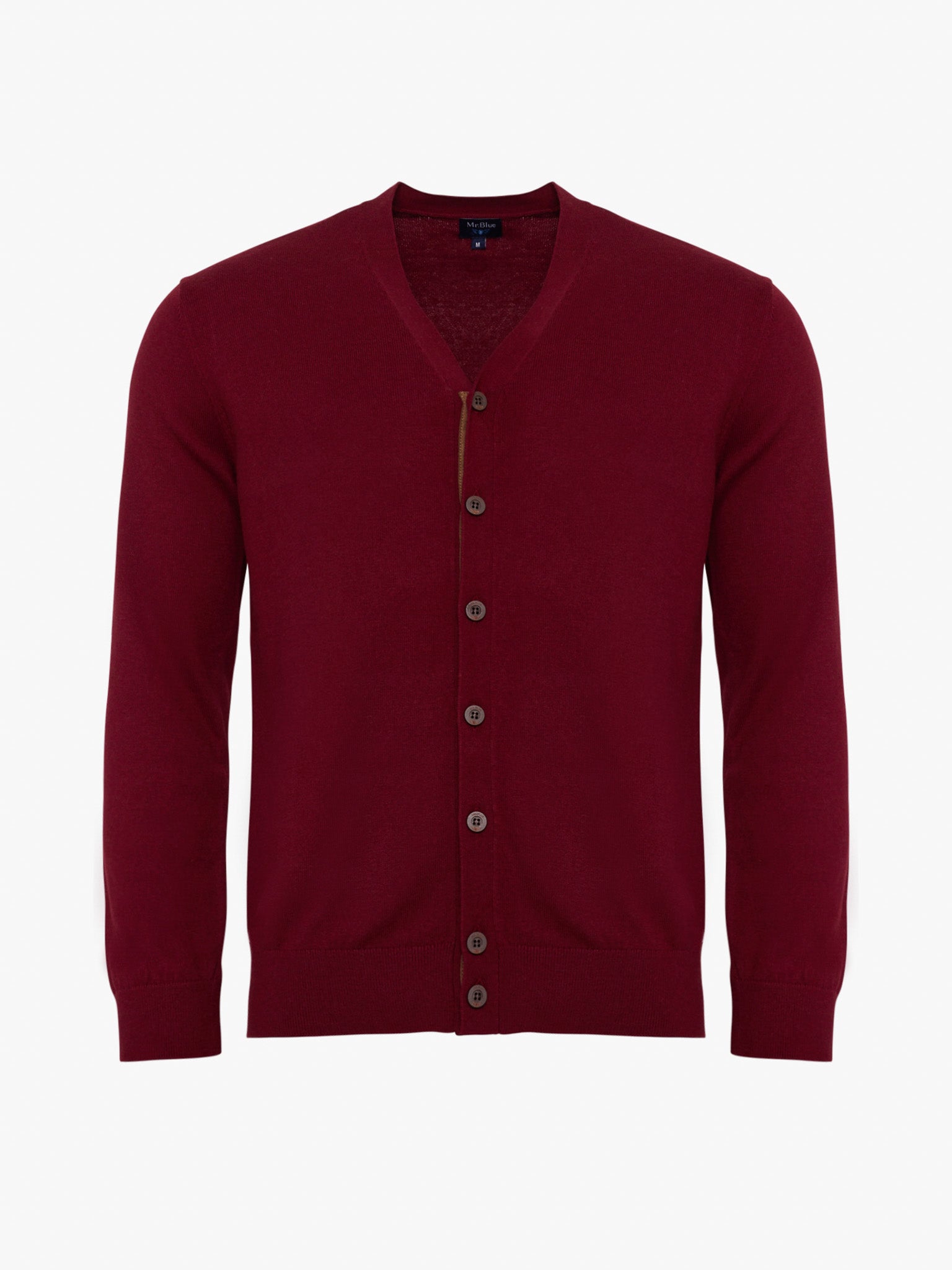 PULLOVER LÃ BORDEAUX COM COTOVELEIRA REGULAR FIT MR. BLUE