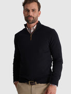 PULLOVER LÃ AZUL MANGA COMPRIDA REGULAR FIT MR. BLUE