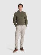 PULLOVER ALGODÃO VERDE MANGA COMPRIDA REGULAR FIT MR. BLUE