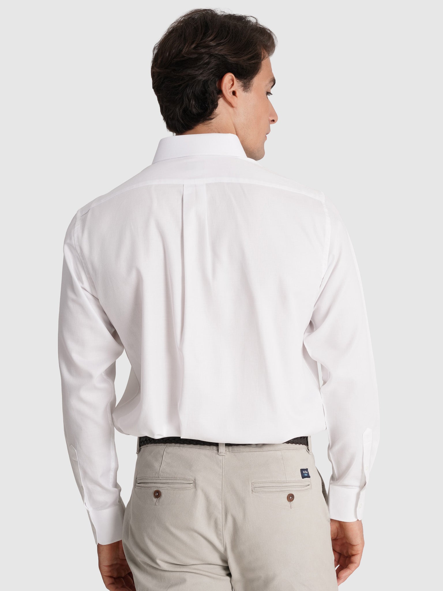 CAMISA ALGODÃO BRANCA MANGA COMPRIDA REGULAR FIT MR. BLUE