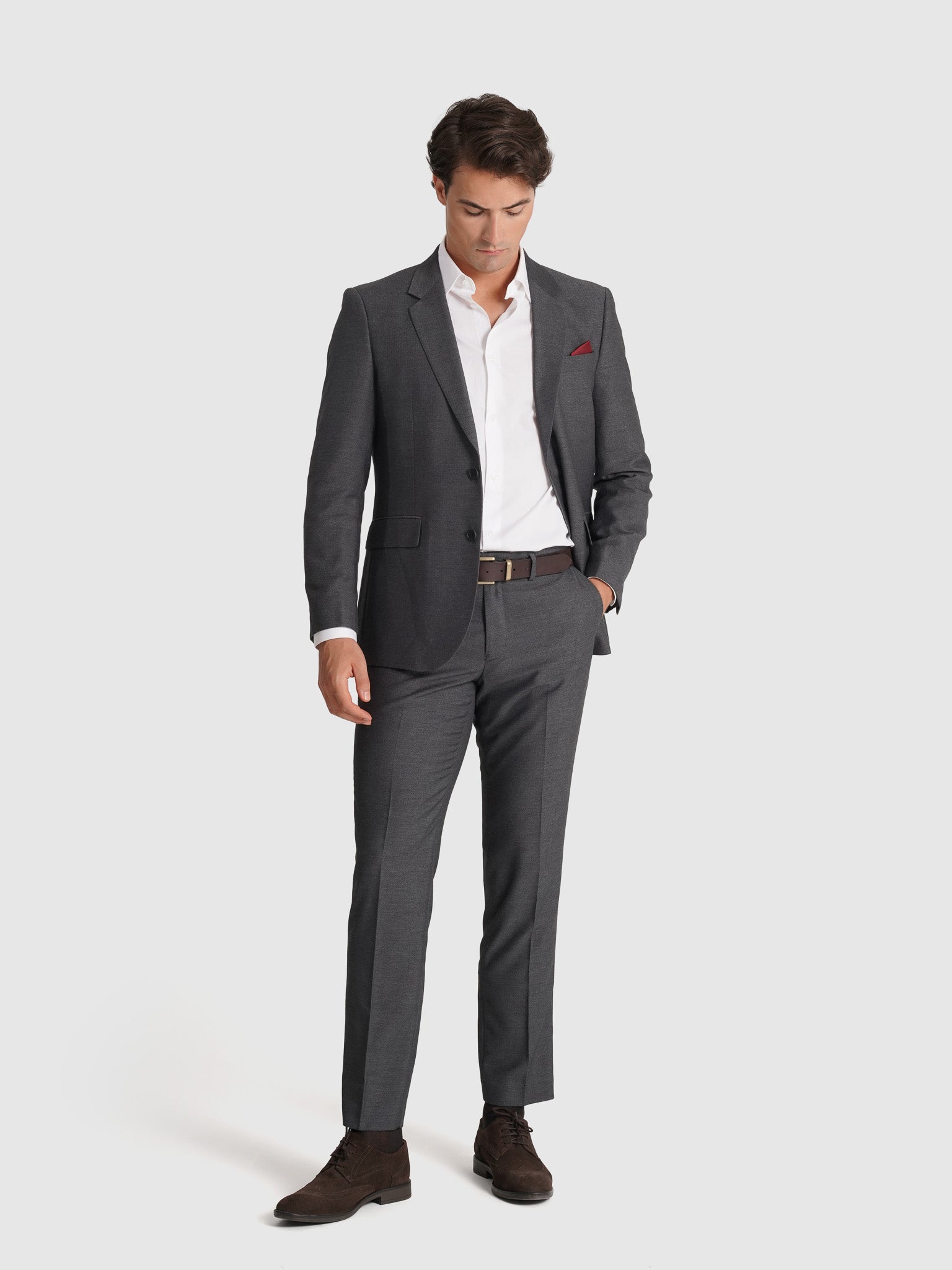 FATO CINZENTO MANGA COMPRIDA REGULAR FIT MR. BLUE