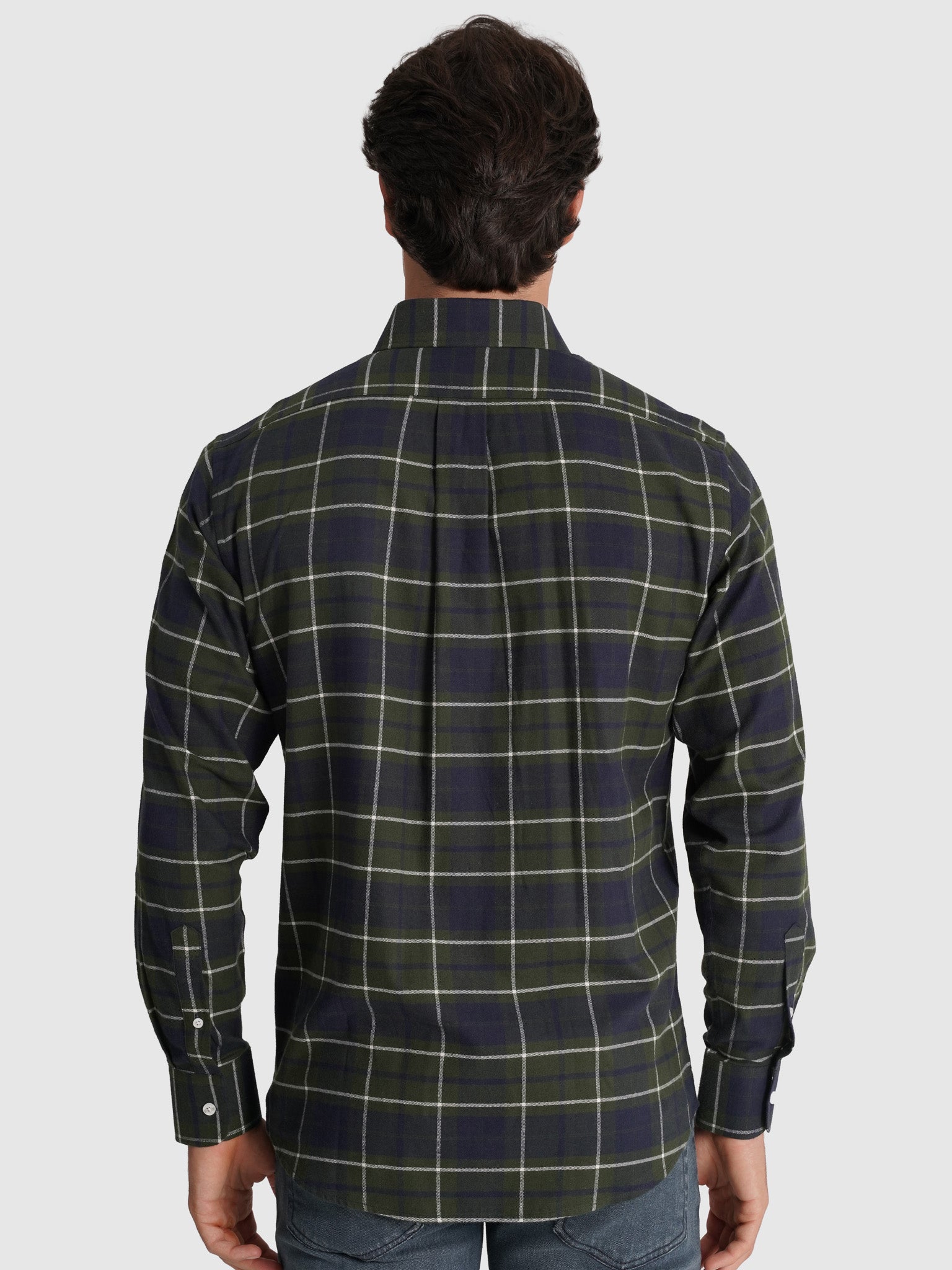 CAMISA FLANELA AZUL MANGA COMPRIDA REGULAR FIT MR. BLUE