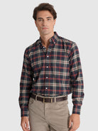 CAMISA FLANELA AZUL MANGA COMPRIDA REGULAR FIT MR. BLUE