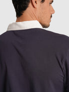 RUGBIE ALGODÃO AZUL MANGA COMPRIDA REGULAR FIT MR. BLUE
