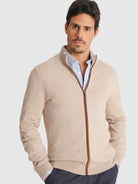 PULLOVER ALGODÃO BEGE MANGA COMPRIDA REGULAR FIT MR. BLUE