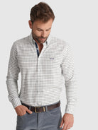 CAMISA FLANELA AZUL MANGA COMPRIDA REGULAR FIT MR. BLUE