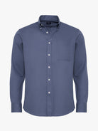 CAMISA ALGODÃO AZUL MANGA COMPRIDA REGULAR FIT MR. BLUE