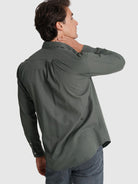 CAMISA ALGODÃO VERDE MANGA COMPRIDA REGULAR FIT MR. BLUE