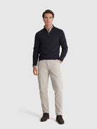 PULLOVER CAXEMIRA REGULAR FIT AZUL LISO MR. BLUE