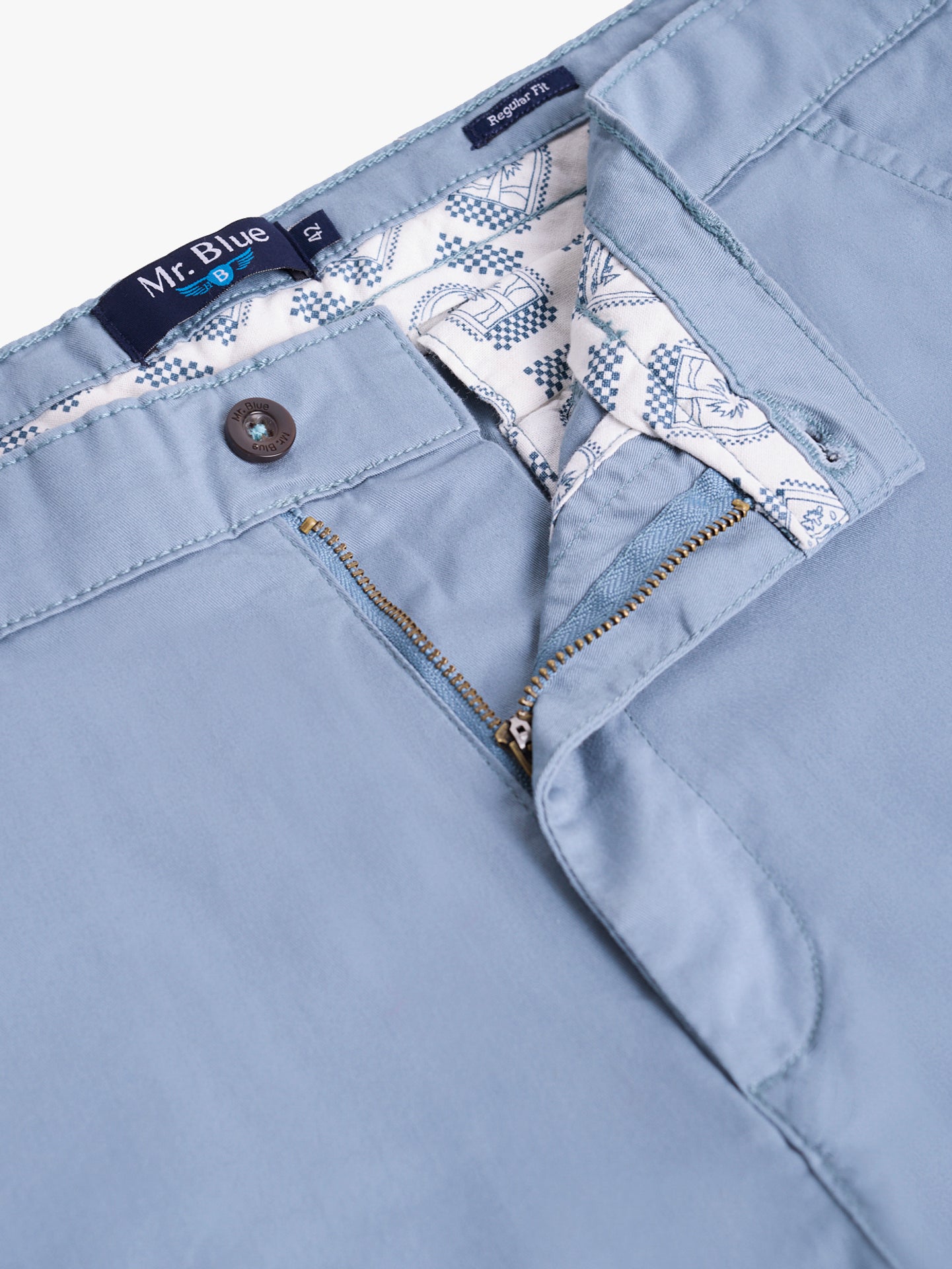 BLUE COTTON BERMUDA REGULAR FIT MR. BLUE
