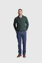 PULLOVER LÃ REGULAR FIT VERDE LISO MR. BLUE