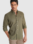 CAMISA VERDE MANGA COMPRIDA REGULAR FIT MR. BLUE