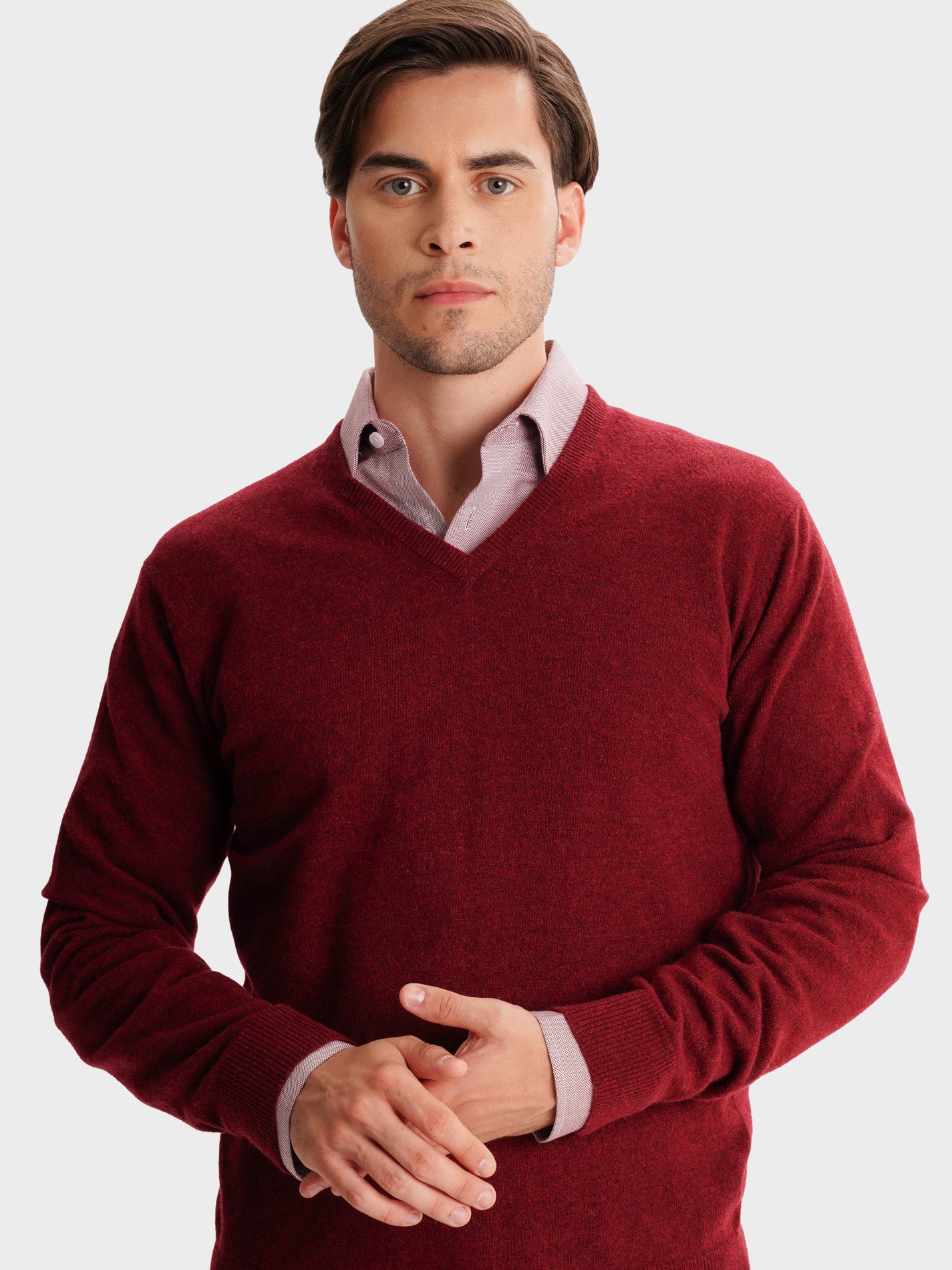 JERSEY GRUESO ROJO CON CODERAS MR REGULAR FIT. AZUL