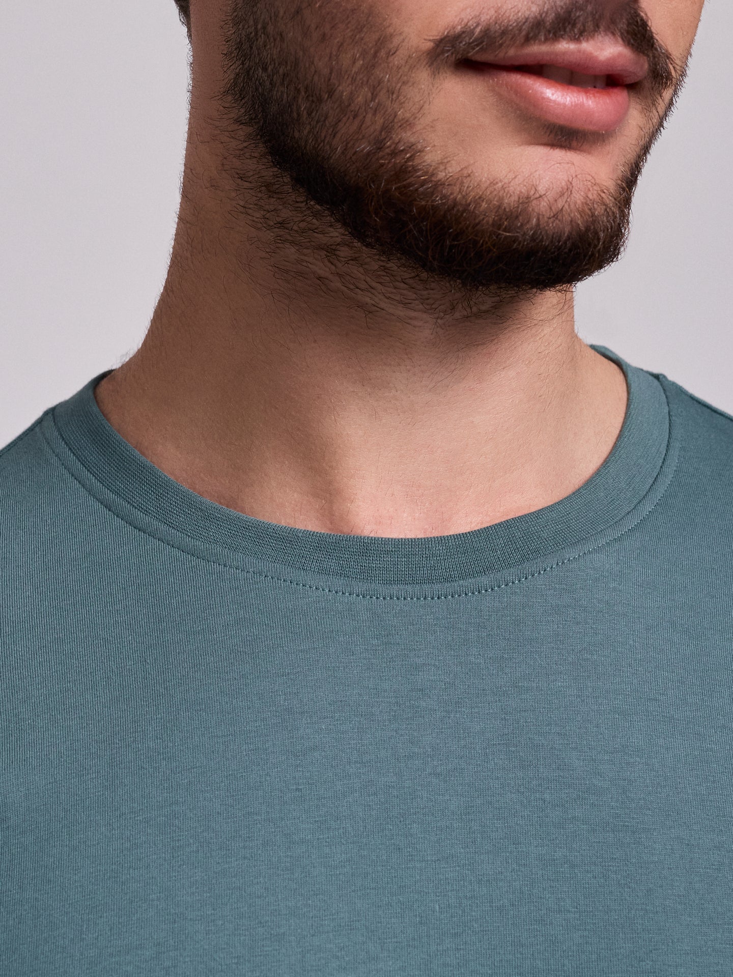 GREEN COTTON T-SHIRT SHORT SLEEVE REGULAR FIT MR. BLUE