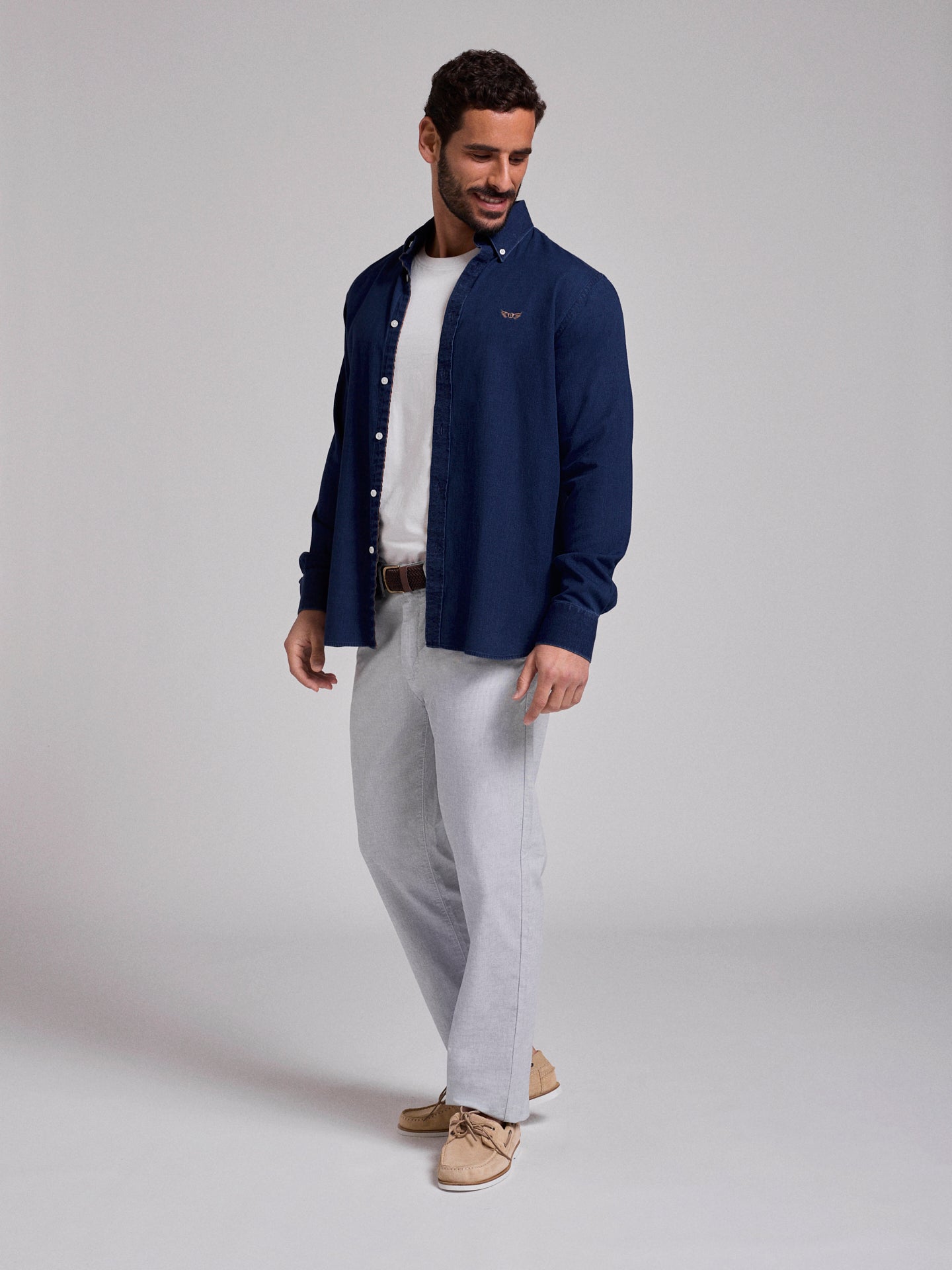 BLUE COTTON SHIRT LONG SLEEVE REGULAR FIT MR. BLUE