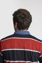 RUGBIE ALGODÃO REGULAR FIT AZUL RISCAS MR. BLUE