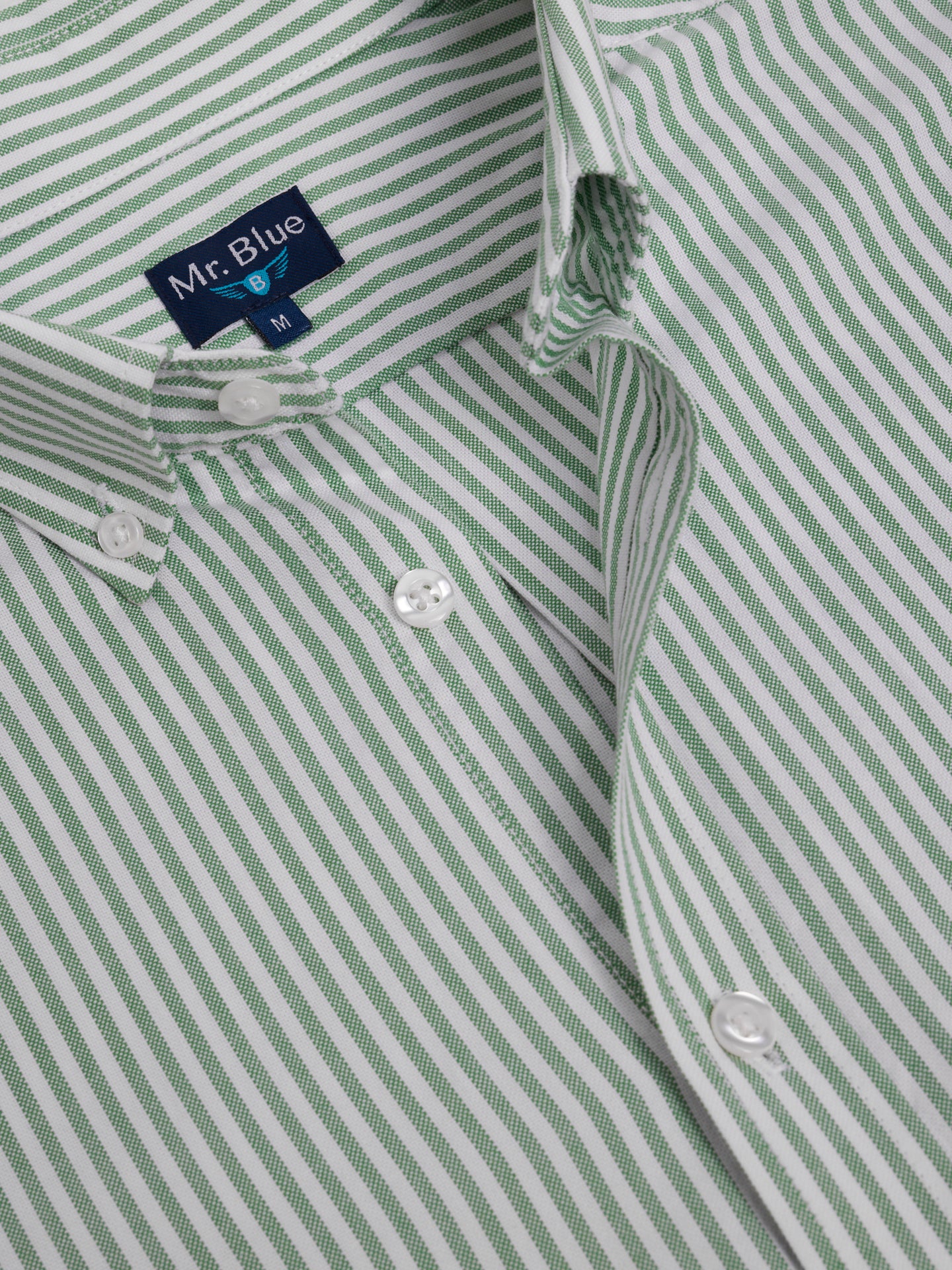 CAMISA ALGODÓN VERDE MANGA LARGA REGULAR FIT MR. AZUL