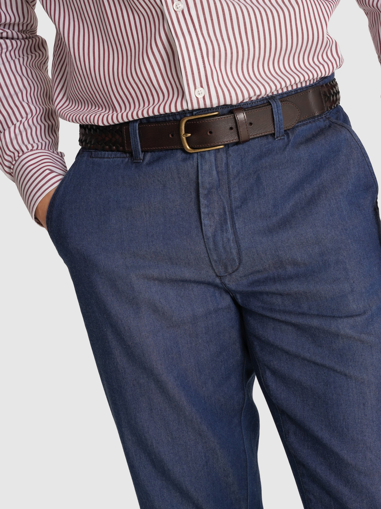 CALÇAS GANGA AZUIS REGULAR FIT MR. BLUE