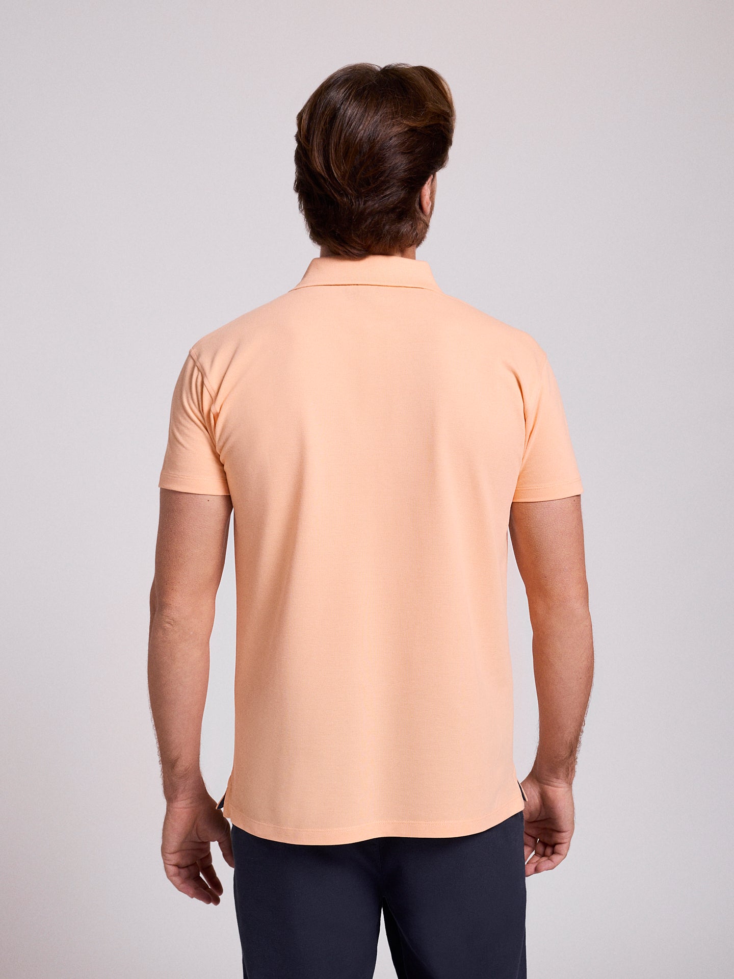 Polo Laranja Manga Curta Regular Fit Mr. Blue