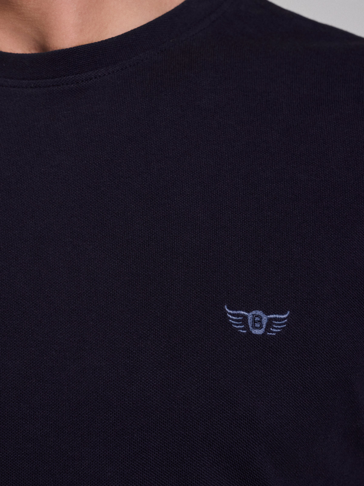 BLUE COTTON T-SHIRT SHORT SLEEVE REGULAR FIT MR. BLUE