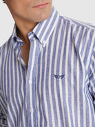 CAMISA AZUL MANGA COMPRIDA REGULAR FIT MR. BLUE