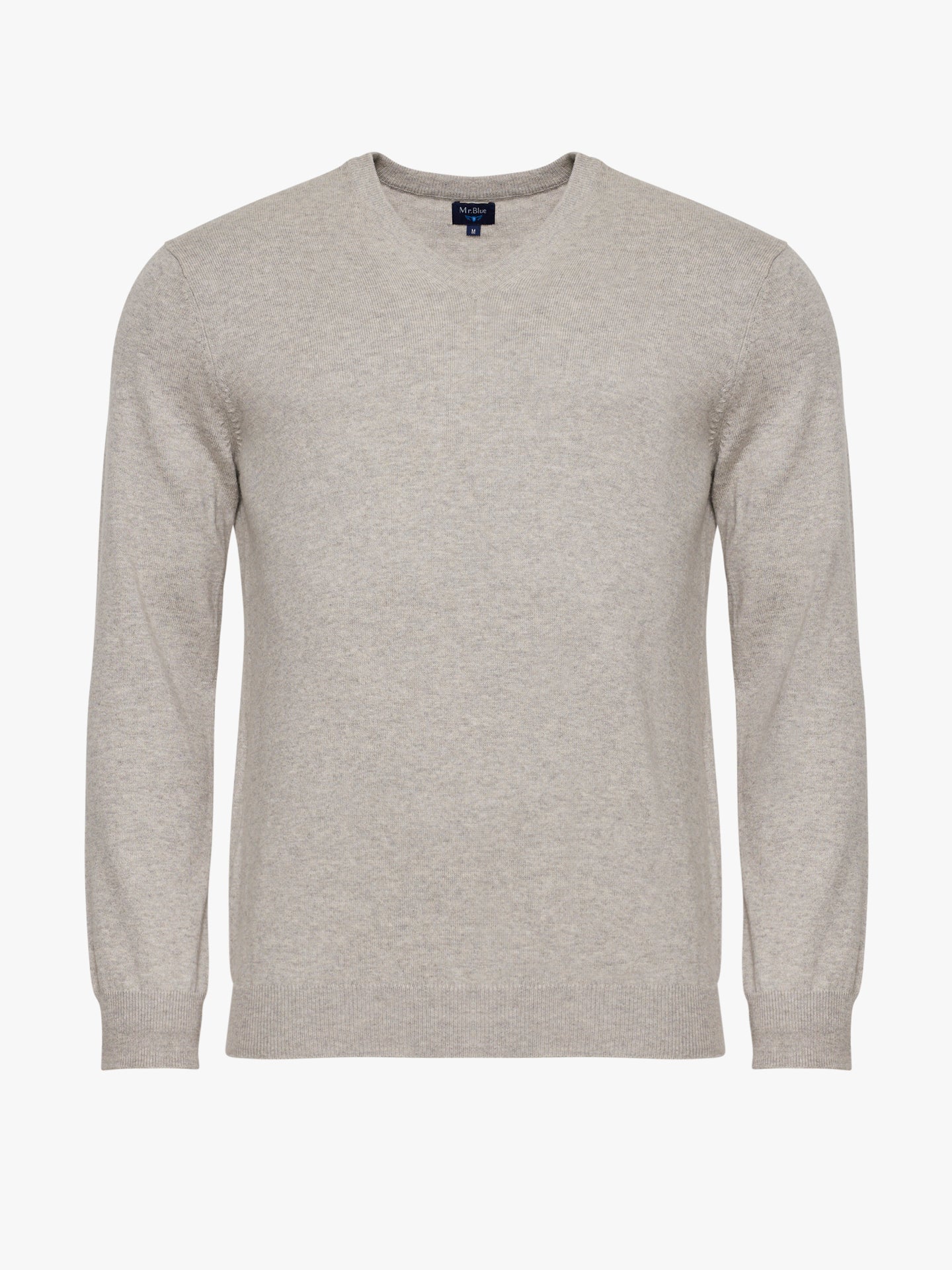 JERSEY FINO GRIS MANGA LARGA REGULAR FIT MR. AZUL